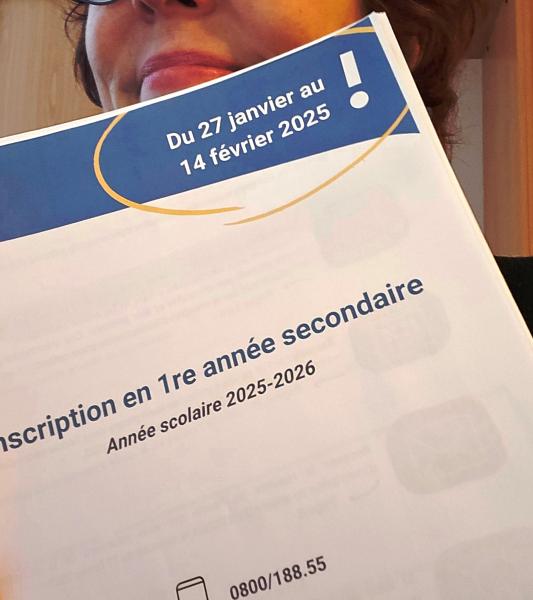 C'est le moment de choisir une école secondaire pour votre enfant. La période d'inscription est prévue du 27 janvier au 14 février. Un formulaire unique d’inscription (FUI) vous sera remis par l'école primaire et devra être complété pour le donner à l’école secondaire de première préférence.