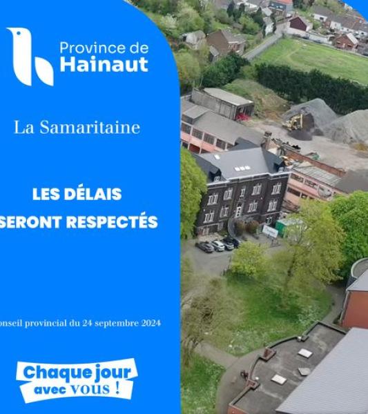 La reconstruction de nouvelles infrastructures scolaires sur le site de la Samaritaine est l’un de deux gros chantiers provinciaux subventionnés dans le cadre du Plan de Reprise et de Résilience européen (PRR).