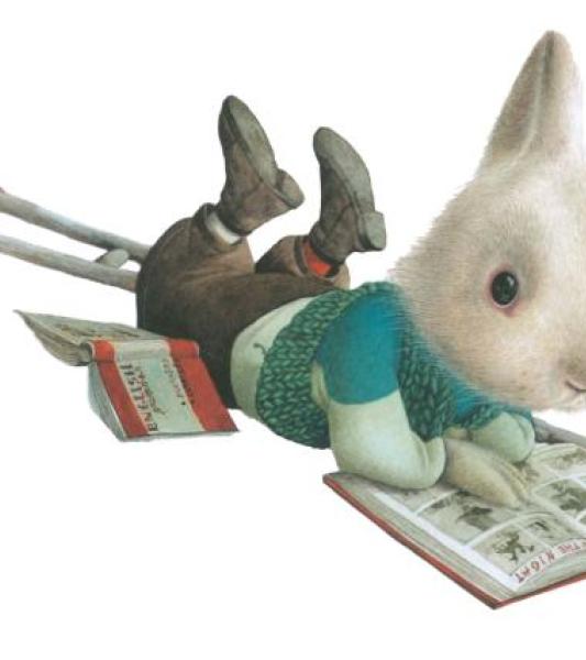 dessin d'un lapin blanc