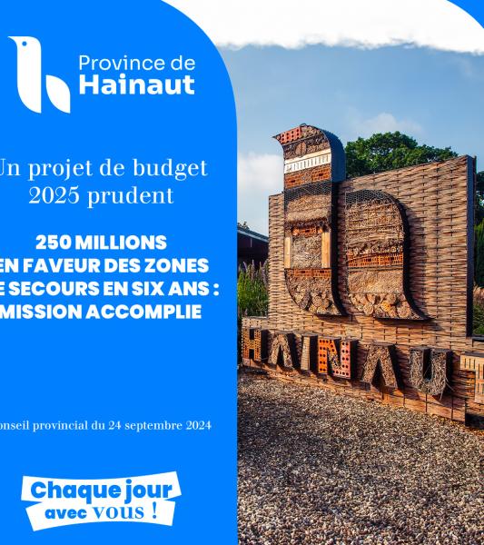 250 millions en faveur des zones de secours en 6 ans: mission accomplie! Le projet de budget 2025 présenté ce 24 septembre devant le Conseil provincial du Hainaut affiche un très léger boni de 21 299 €. Essentiellement technique pour ne pas engager la prochaine majorité provinciale, ce budget est aussi l’occasion d’un bilan.